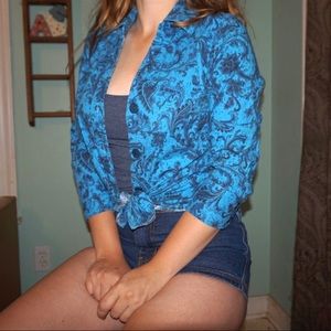 Vintage Evie Psychedelic Paisley Button-Up